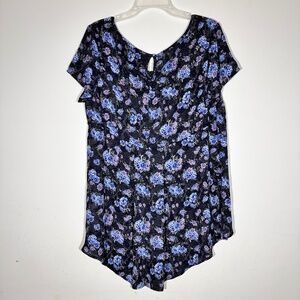 Torrid Size 0 Floral High Low Top